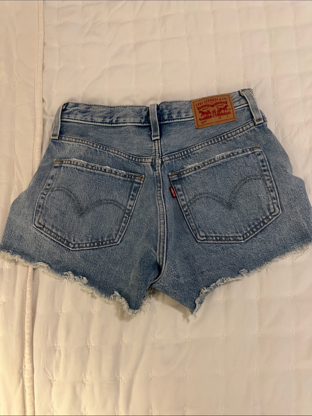 Levi's Light Wash Denim Cutoff Shorts